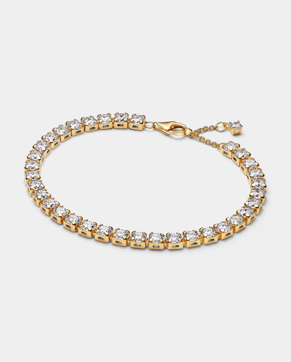 Pulsera tennis ancha brillante