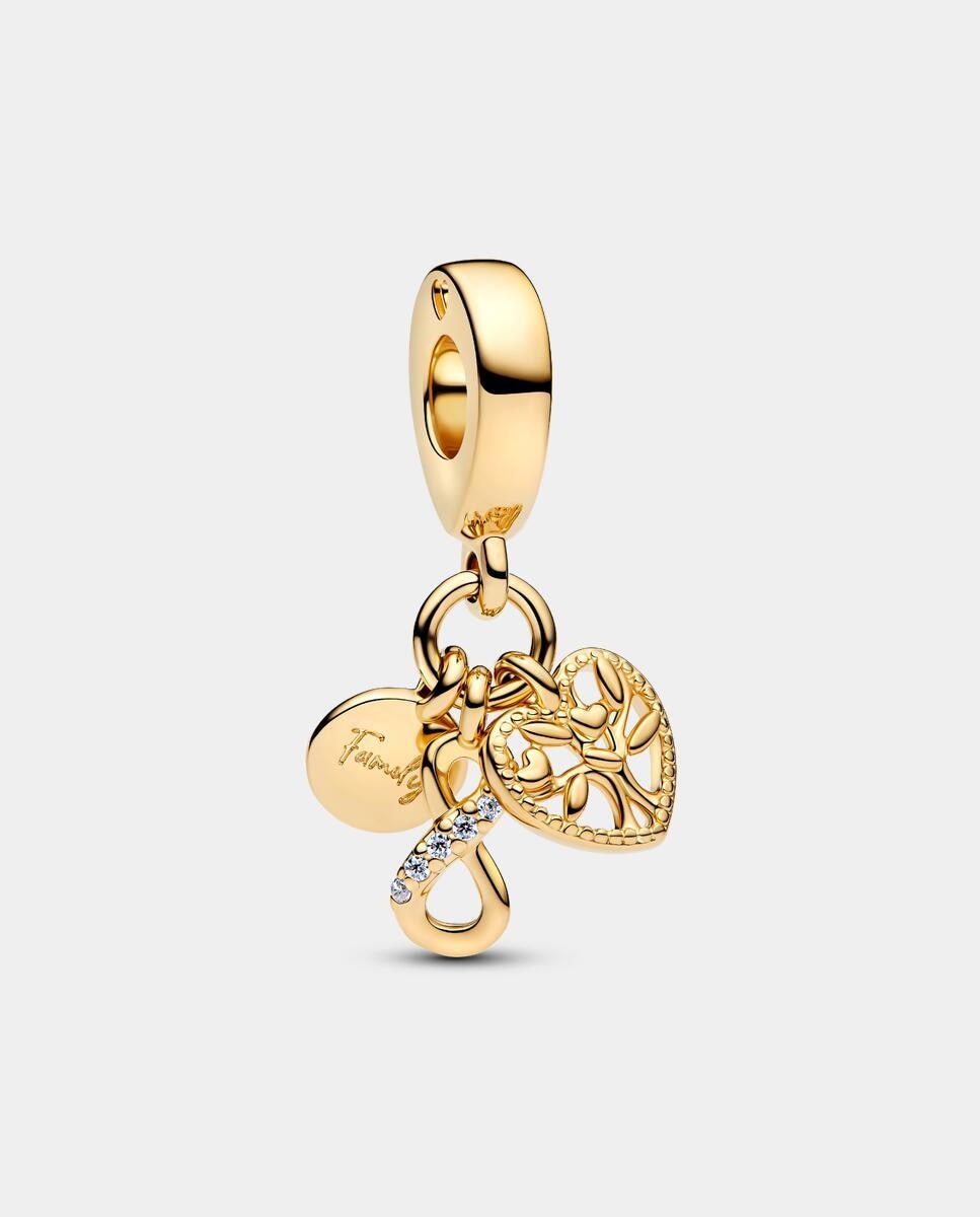 Imagen 0 de Charm Colgante Triple Infinito y Familia Blanco