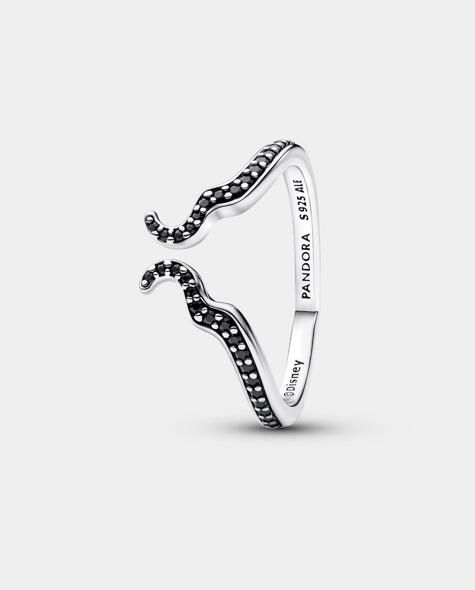 Imagen 0 de Anillo en plata de ley Maléfica de Villanos de Disney Negro