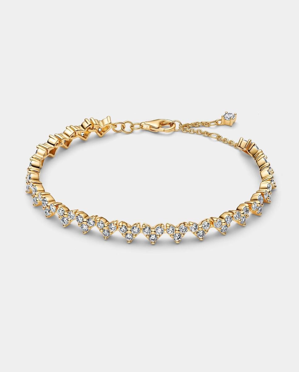 Imagen 1 de Pulsera Corazón Triple Gemas - PANDORA - Blanco Blanco