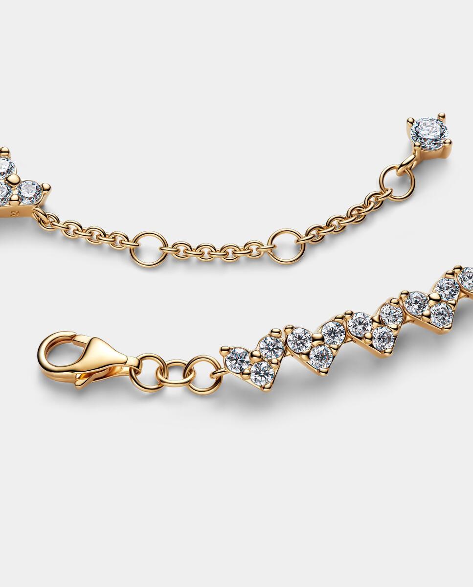 Imagen 4 de Pulsera Corazón Triple Gemas - PANDORA - Blanco Blanco