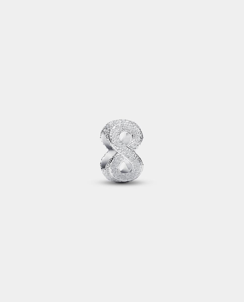 Imagen 1 de Charm en plata de ley mini símbolo infinito textura - PANDORA - Plateado Plateado