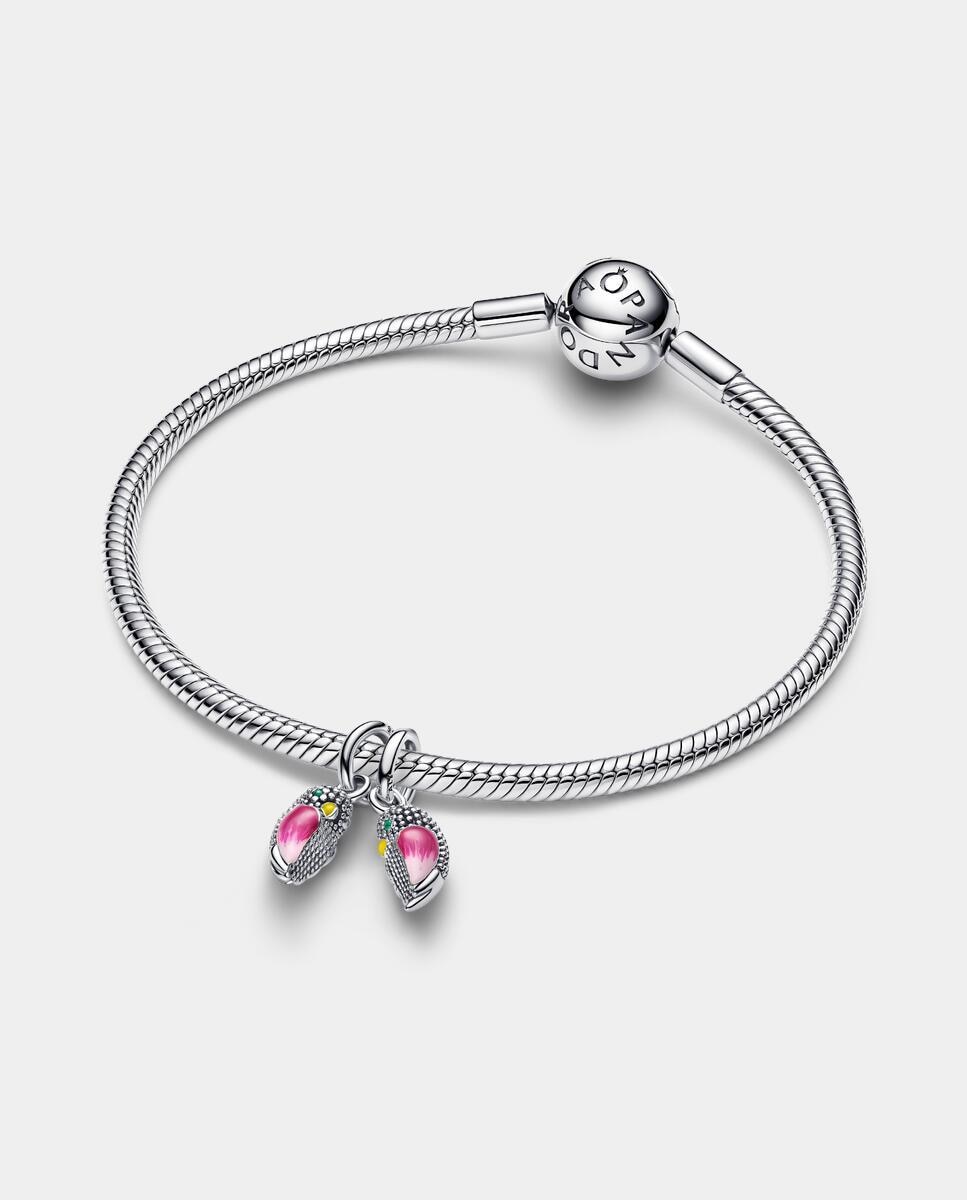 Charm colgante divisible pájaros amor - PANDORA - Rosa Rosa-2