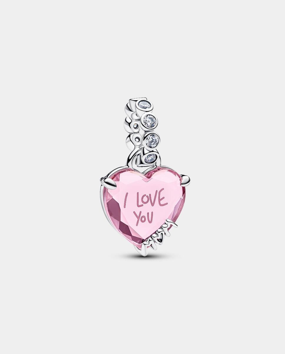Imagen 0 de Charm colgante i love you mom Rosa