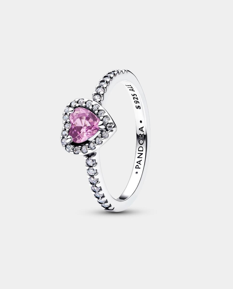 Anillo corazón elevado lila - PANDORA - Morado Morado-1