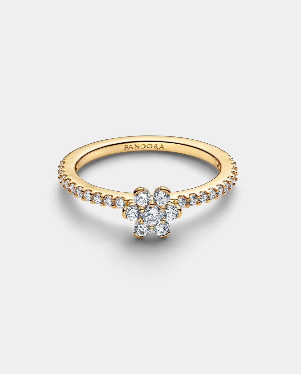 Anillo flor brillante - PANDORA - Blanco Blanco-2