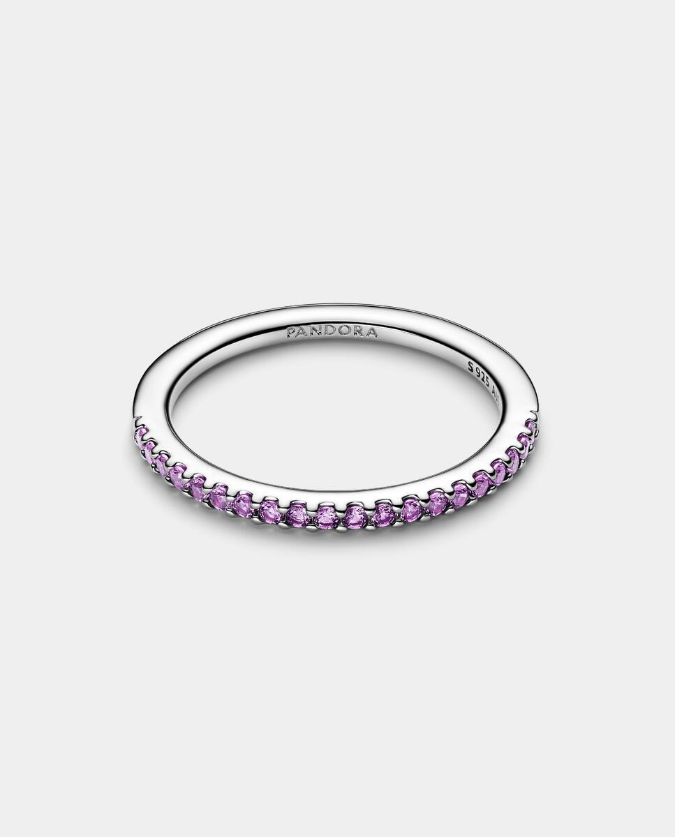 Anillo banda brillante morado brillante - PANDORA - Morado Morado-2