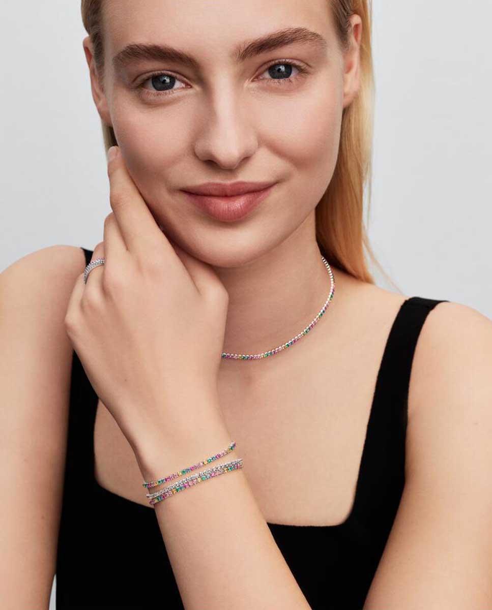 Pulsera tennis arcoíris - PANDORA - Multicolor Multicolor-4