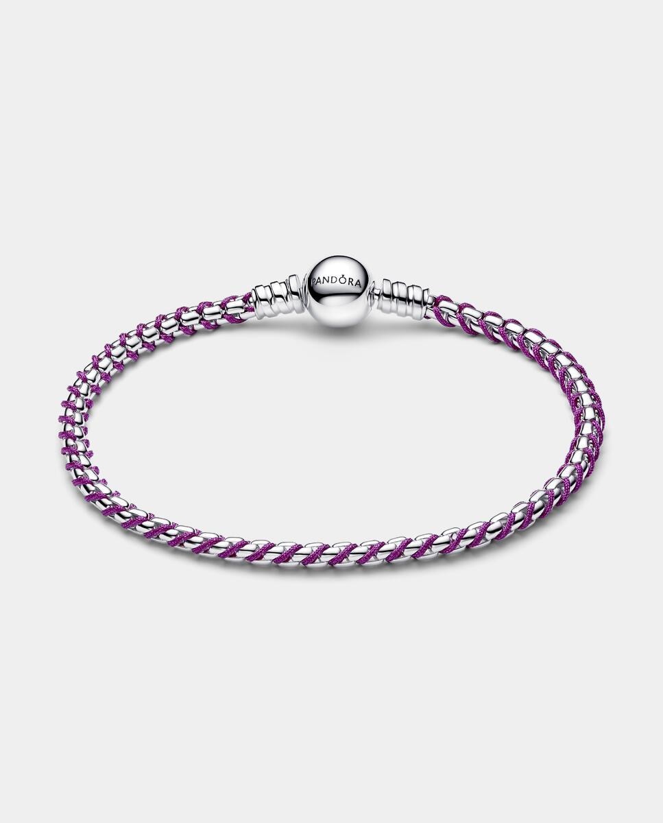 Pulsera cadena caja cordón - PANDORA - Morado Morado-2