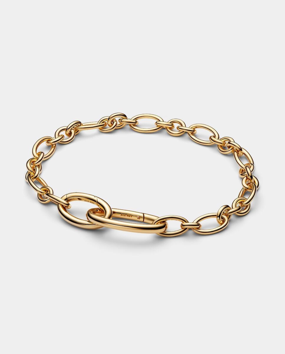 Imagen 0 de Pulsera de cadena de eslabones link ovalado que se abre Oro