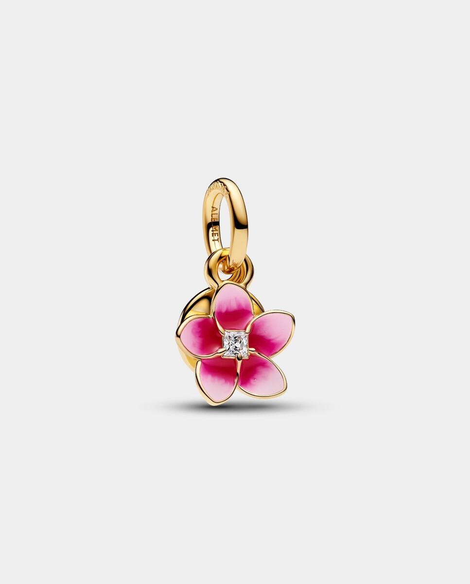 Charm colgante flor de vaiana de disney - PANDORA - Rosa Rosa-1
