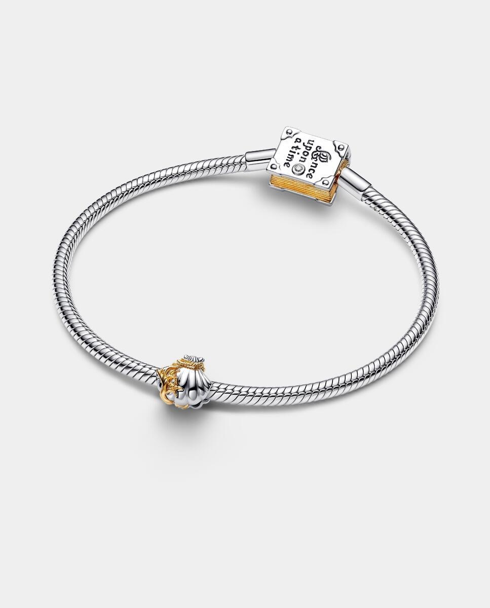 Charm concha en dos tonos de ariel de disney - PANDORA - Blanco Blanco-2