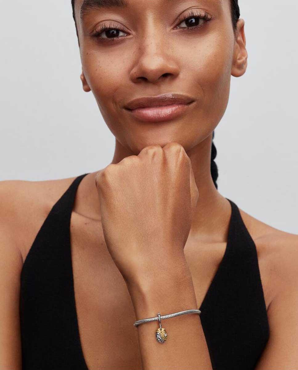 Imagen 3 de Charm colgante corazón de te fiti de princesa vaiana de disney - PANDORA - Blanco Blanco