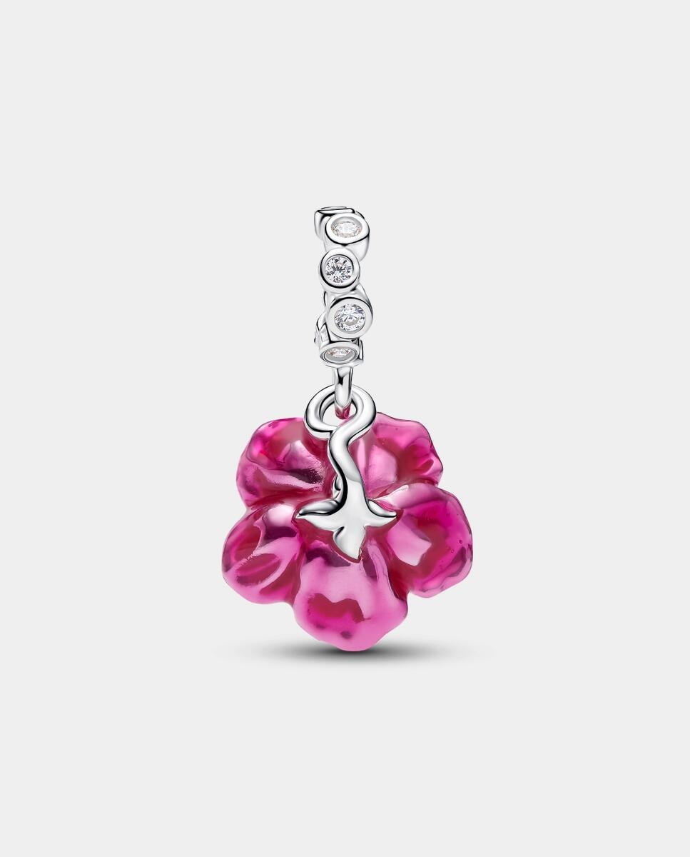 Charm colgante flor de hibisco - PANDORA - Rosa Rosa-2