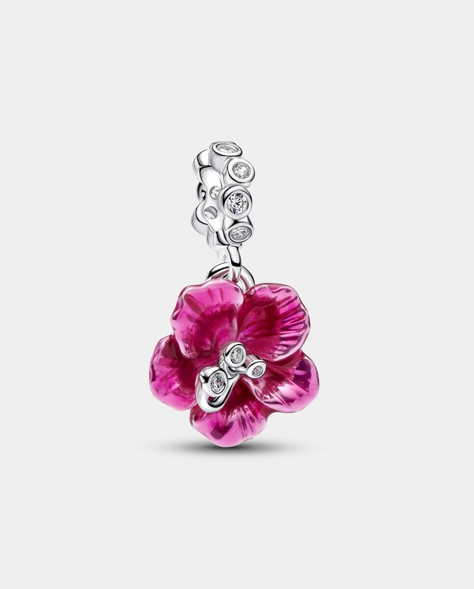 Charm colgante flor de hibisco - PANDORA - Rosa Rosa-5