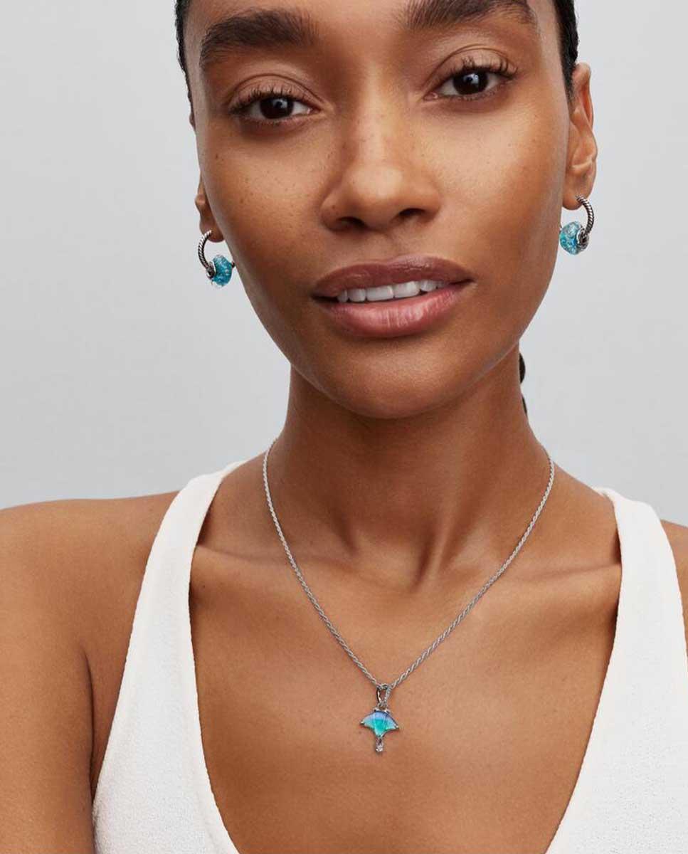 Charm colgante manta raya - PANDORA - Azul Azul-3