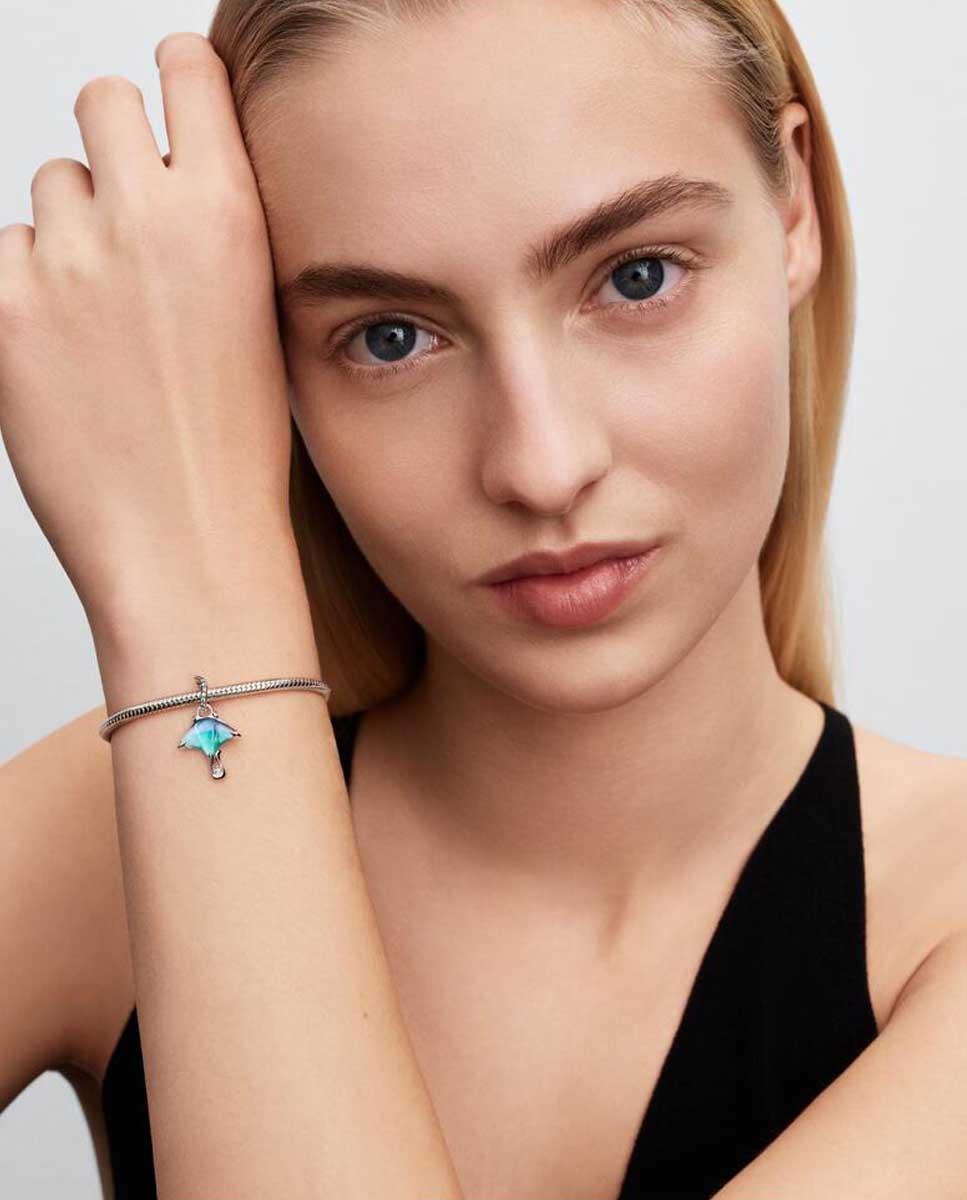 Charm colgante manta raya - PANDORA - Azul Azul-4