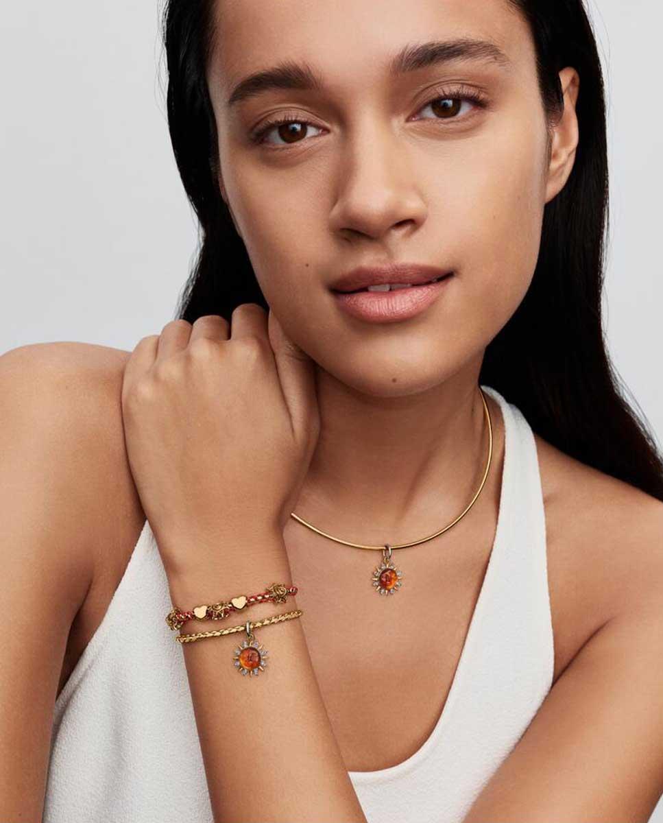 Charm colgante sol remolino en dos tonos - PANDORA - Naranja Naranja-4