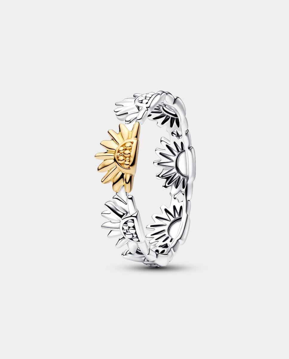 Anillo girasol en dos tonos - PANDORA - Plata Plata-1
