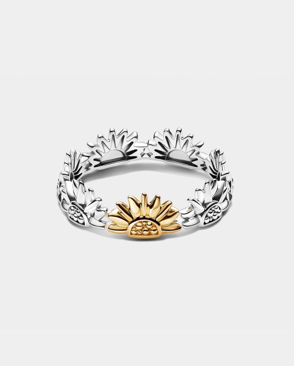 Anillo girasol en dos tonos - PANDORA - Plata Plata-2