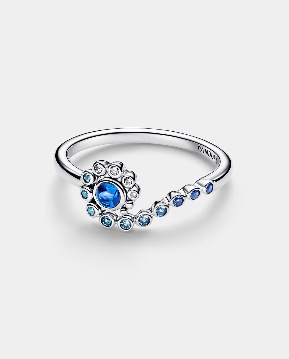 Anillo ola de mar de vaiana de disney - PANDORA - Azul Azul-2