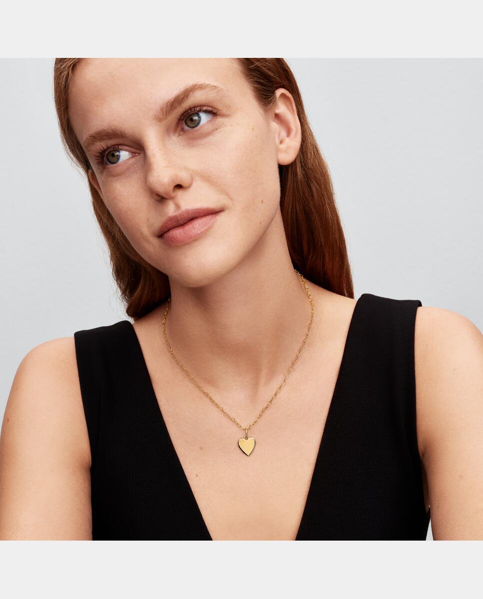 Colgante etiqueta grabable corazón - PANDORA - Oro Oro-3