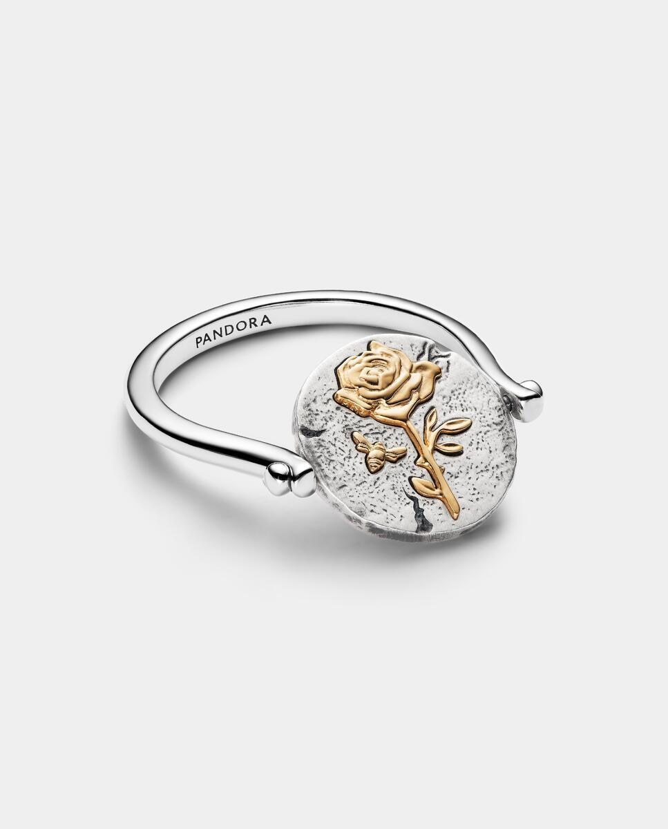 Anillo sello medallón reversible rosa - PANDORA - Plata Plata-2