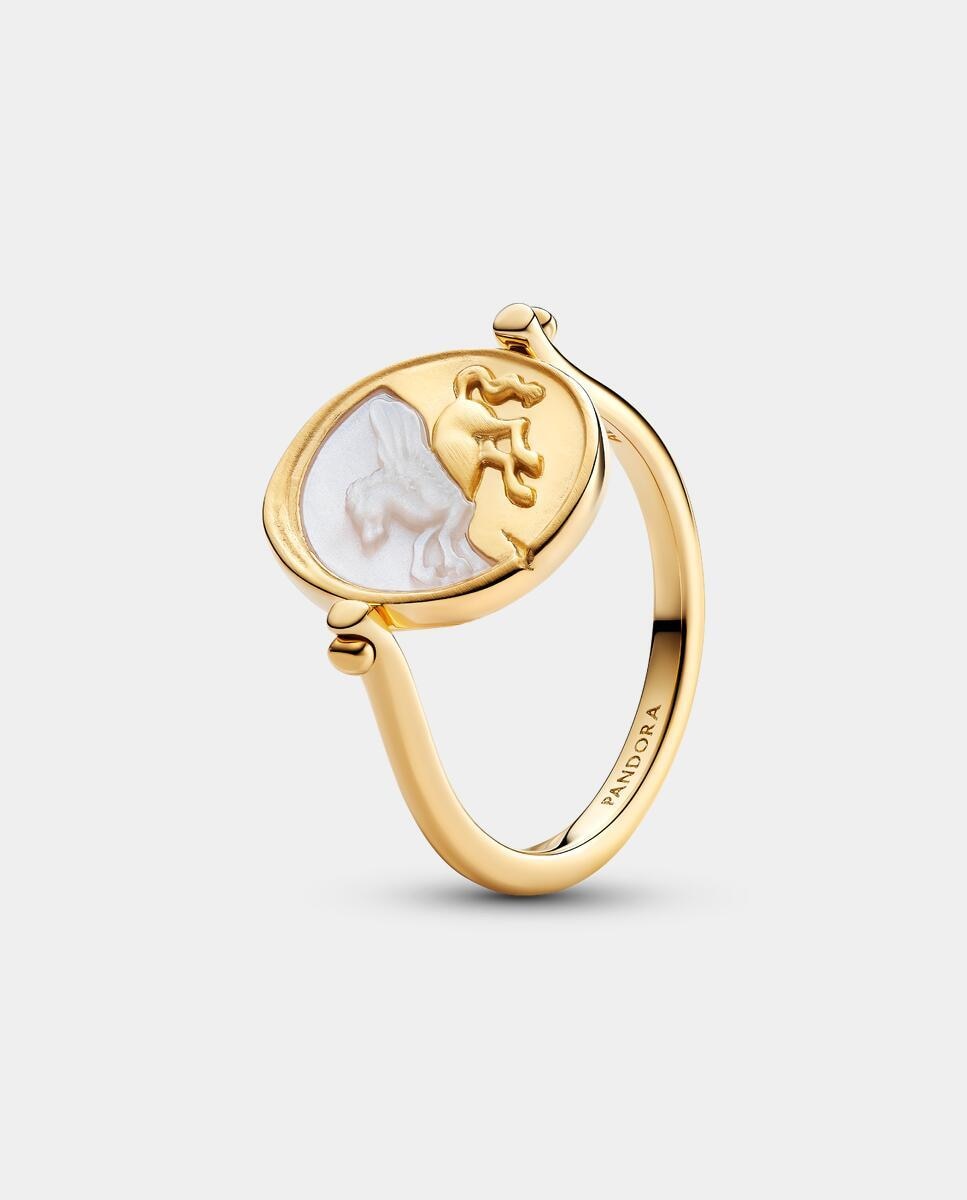 Anillo tipo sello medallón reversible pegaso - PANDORA - Blanco Blanco-1