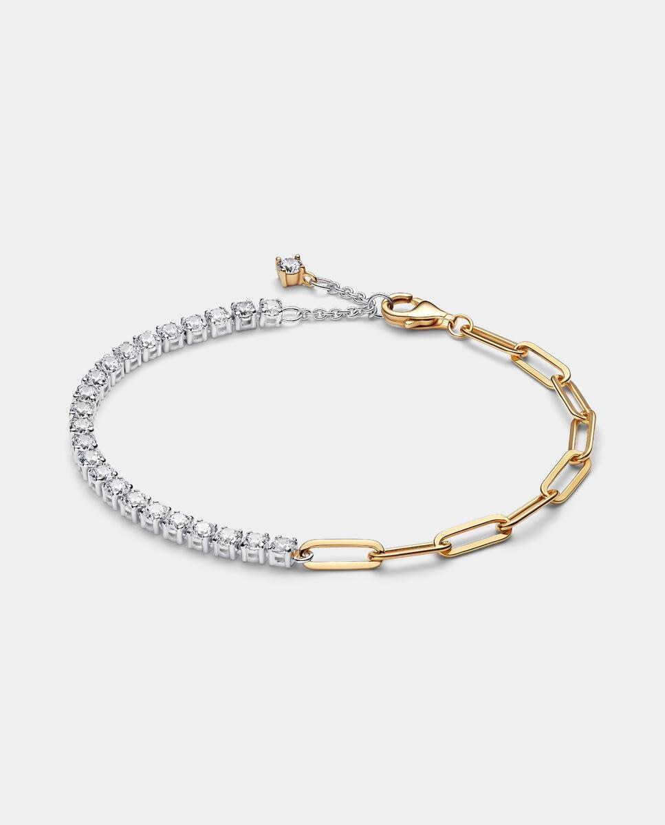 Imagen 0 de Pulsera tennis tenis y eslabones Blanco