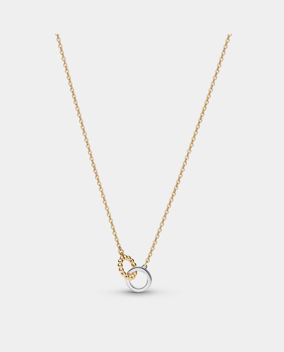 Collar círculos entrelazados cuentas y pavé - PANDORA - Blanco Blanco-1