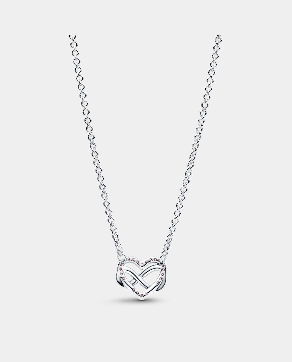 Collar corazón infinito rosa brillante - PANDORA - Rosa Rosa-2