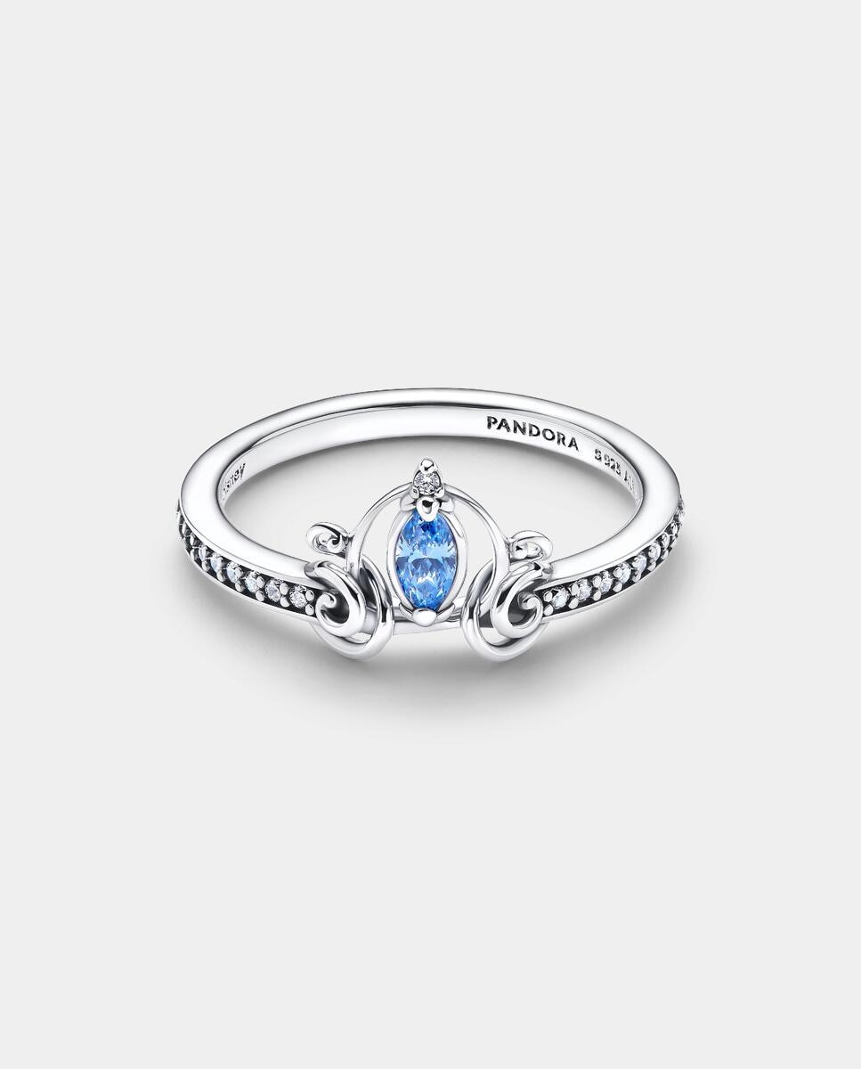 Anillo carroza de cenicienta de disney - PANDORA - Azul Azul-2