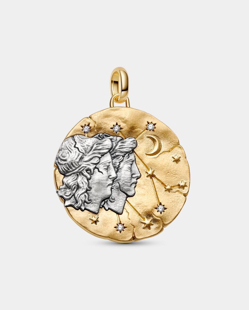 Charm medallón xl zodiaco géminis - PANDORA - Blanco Blanco-1