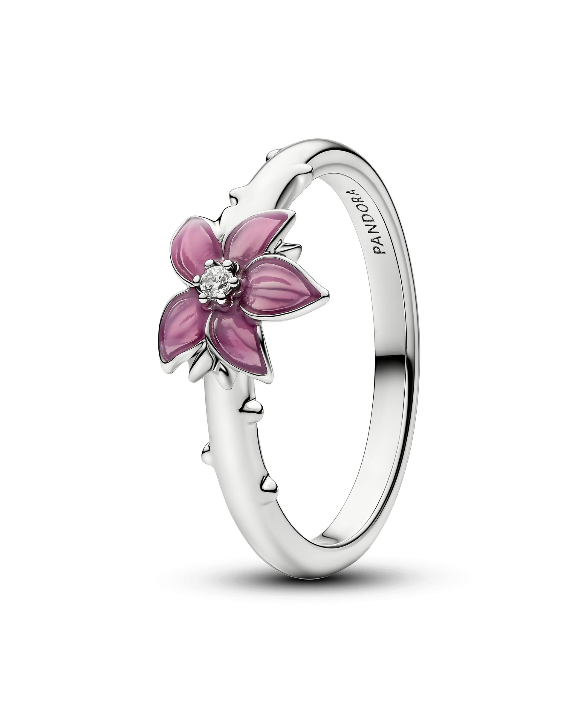 Imagen 1 de Anillo flor de cerezo mulán de disney - PANDORA - Rosa Rosa