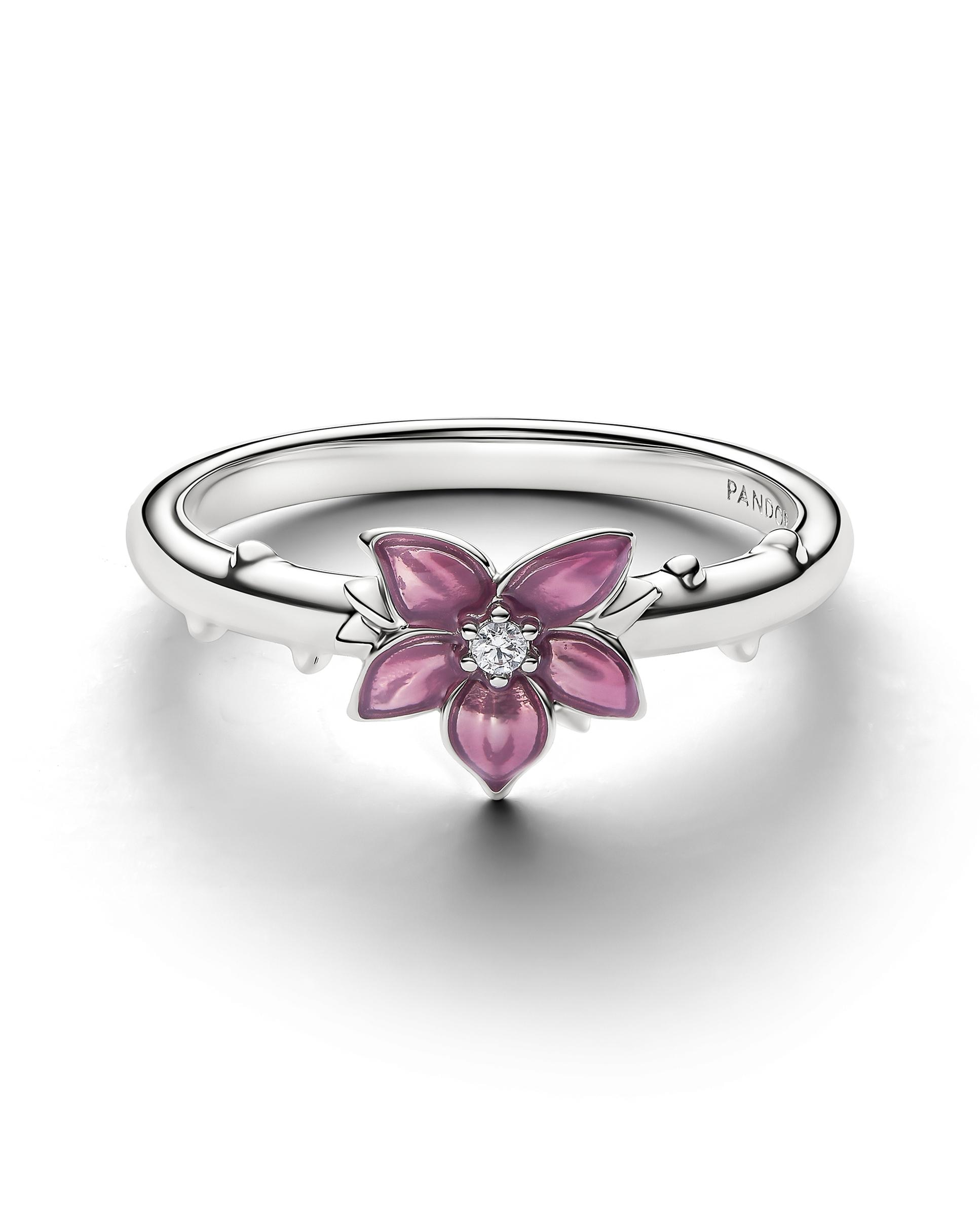 Imagen 2 de Anillo flor de cerezo mulán de disney - PANDORA - Rosa Rosa