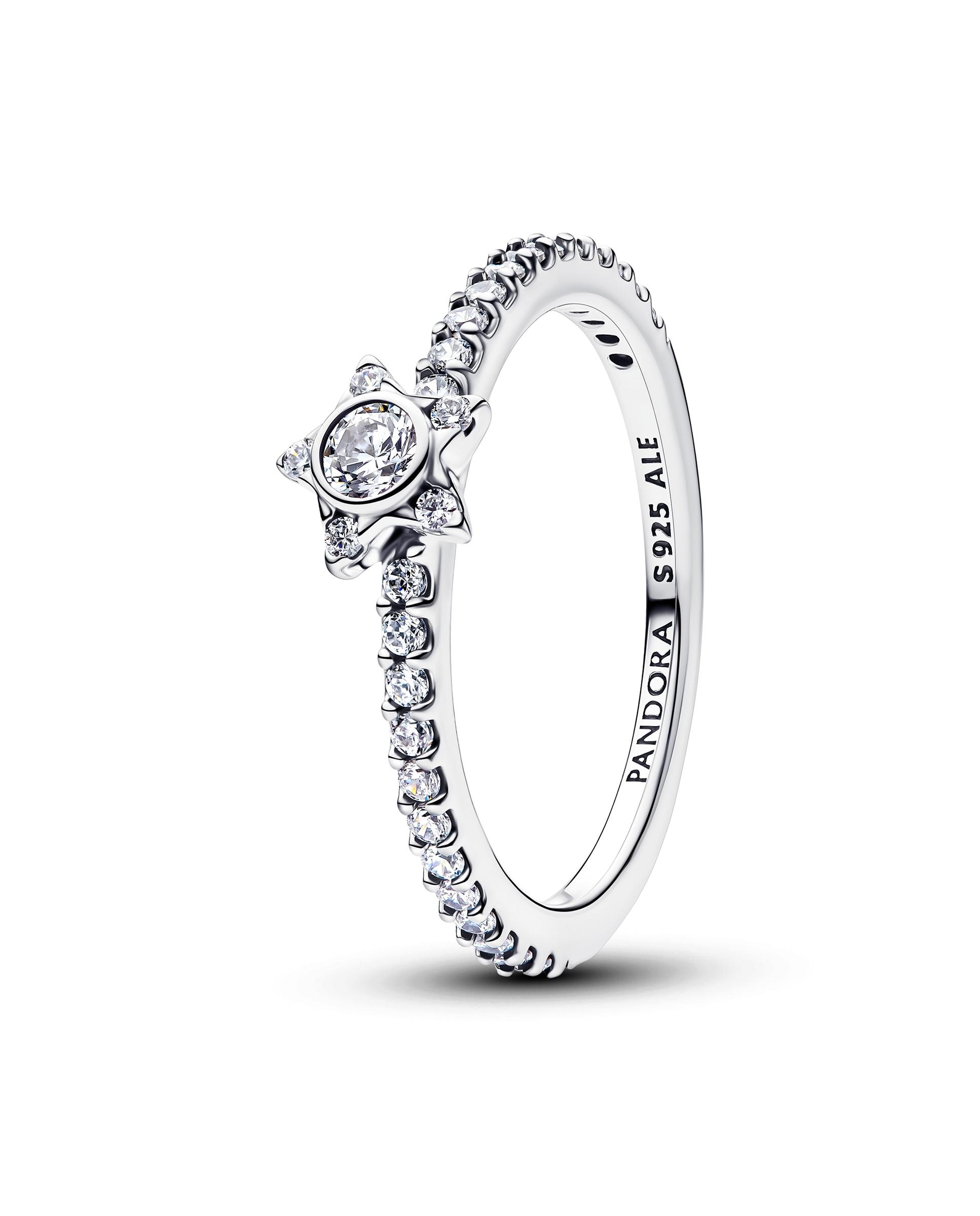 Imagen 1 de Anillo estrella brillante en pavé - PANDORA - Blanco Blanco