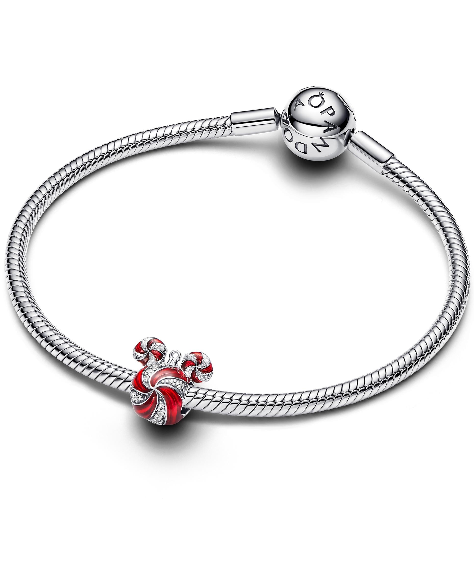 Charm adorno navideño mickey mouse de disney - PANDORA - Rojo Rojo-2