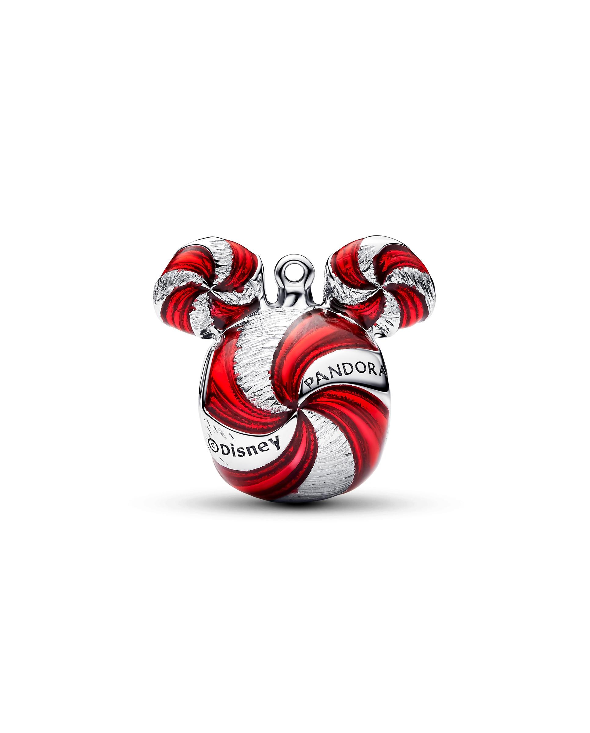 Charm adorno navideño mickey mouse de disney - PANDORA - Rojo Rojo-3