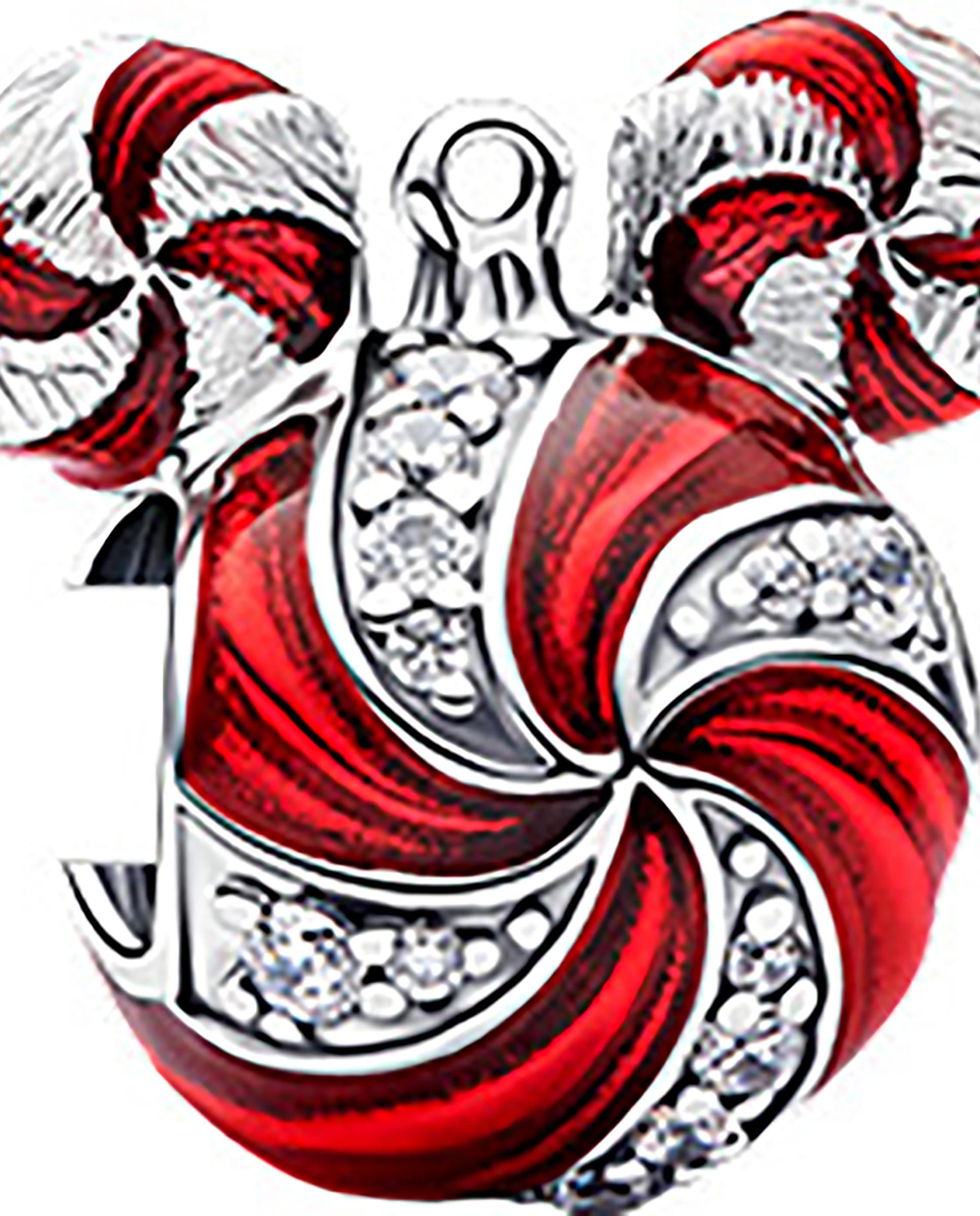 Charm adorno navideño mickey mouse de disney - PANDORA - Rojo Rojo-4