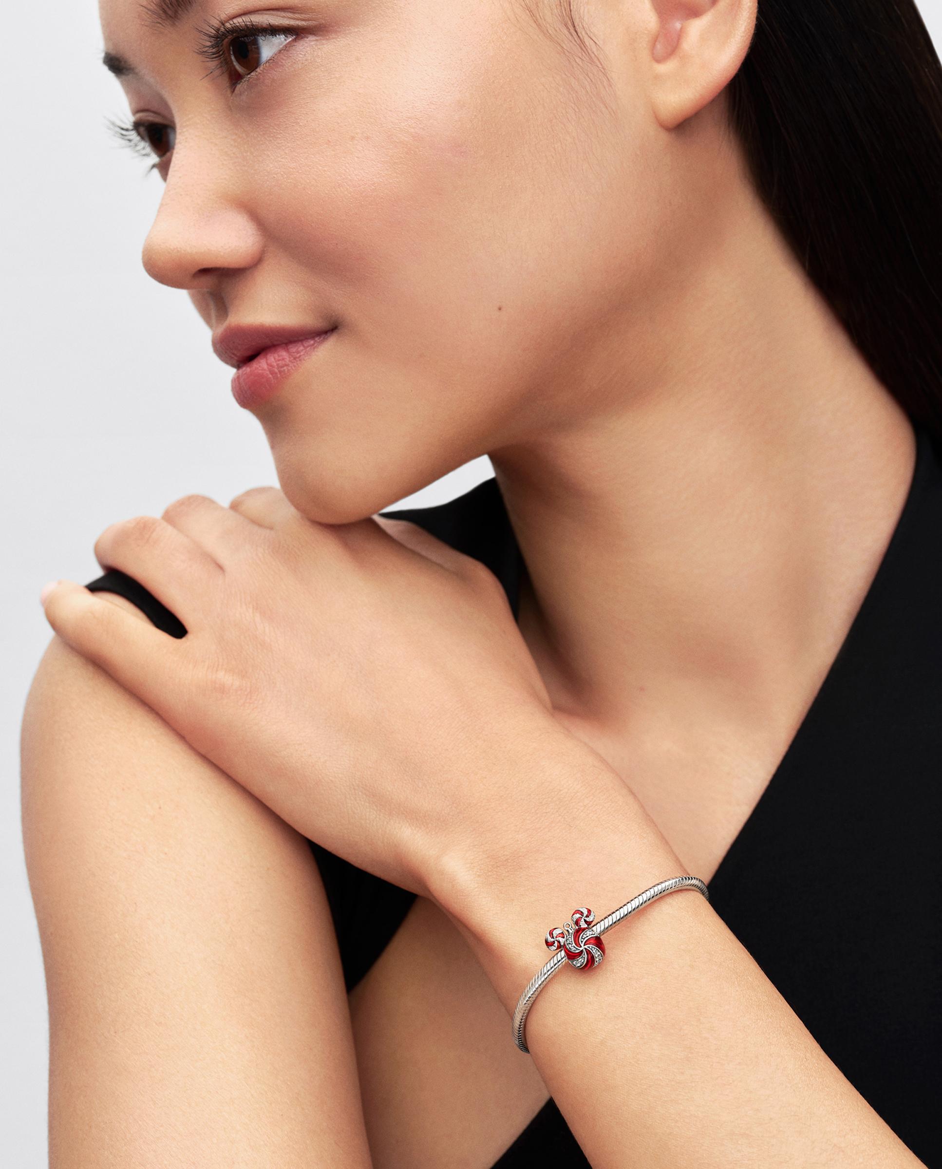Charm adorno navideño mickey mouse de disney - PANDORA - Rojo Rojo-5