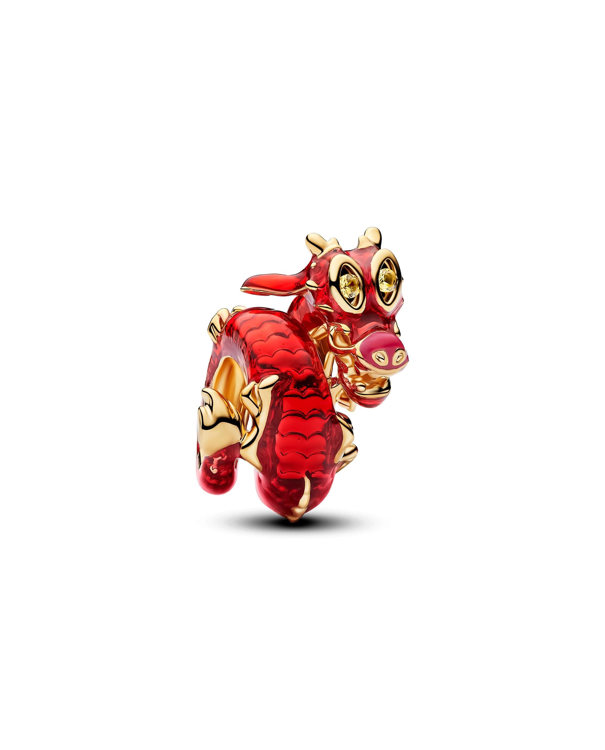Charm mushu de mulán de disney - PANDORA - Rojo Rojo-1