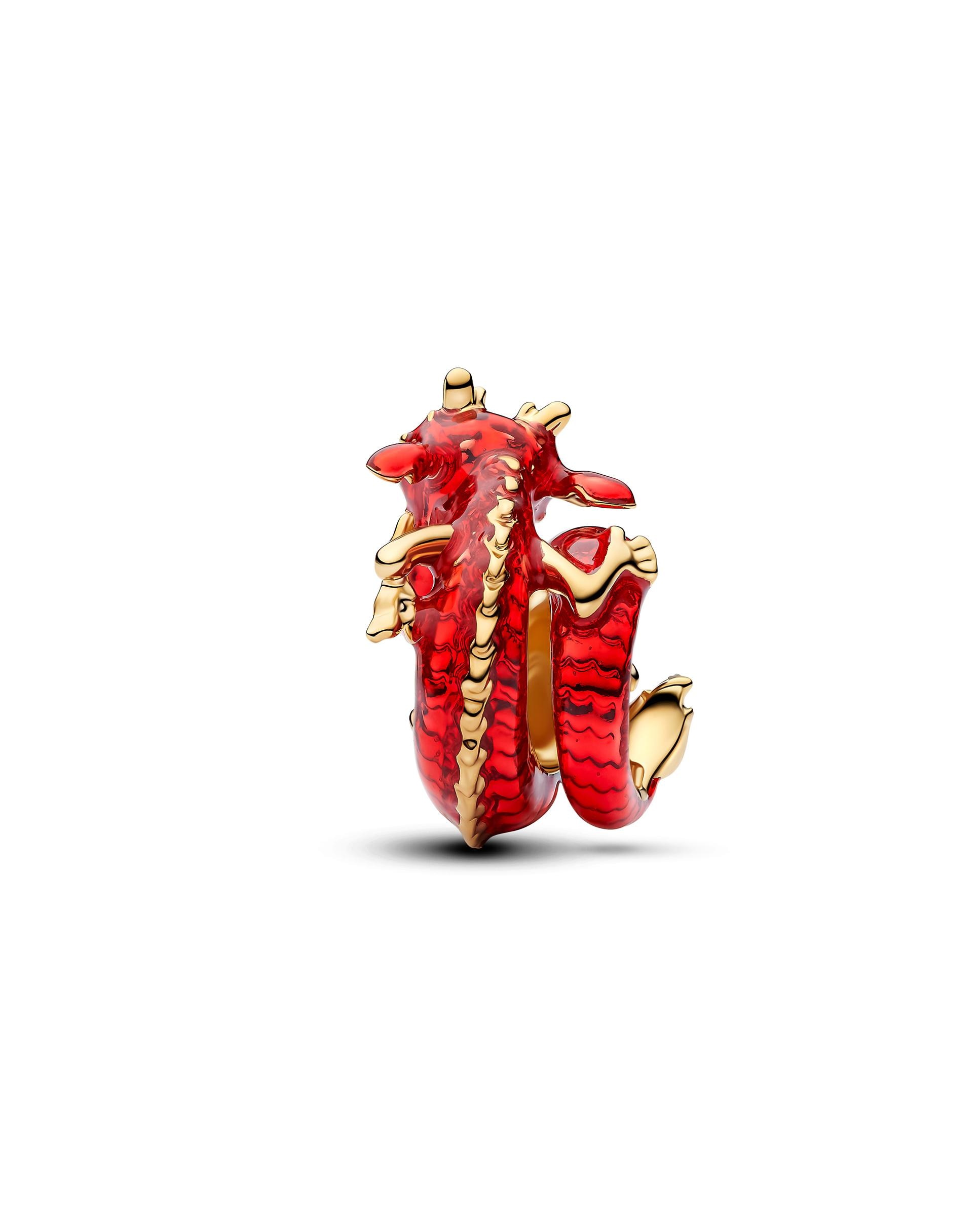 Charm mushu de mulán de disney - PANDORA - Rojo Rojo-2