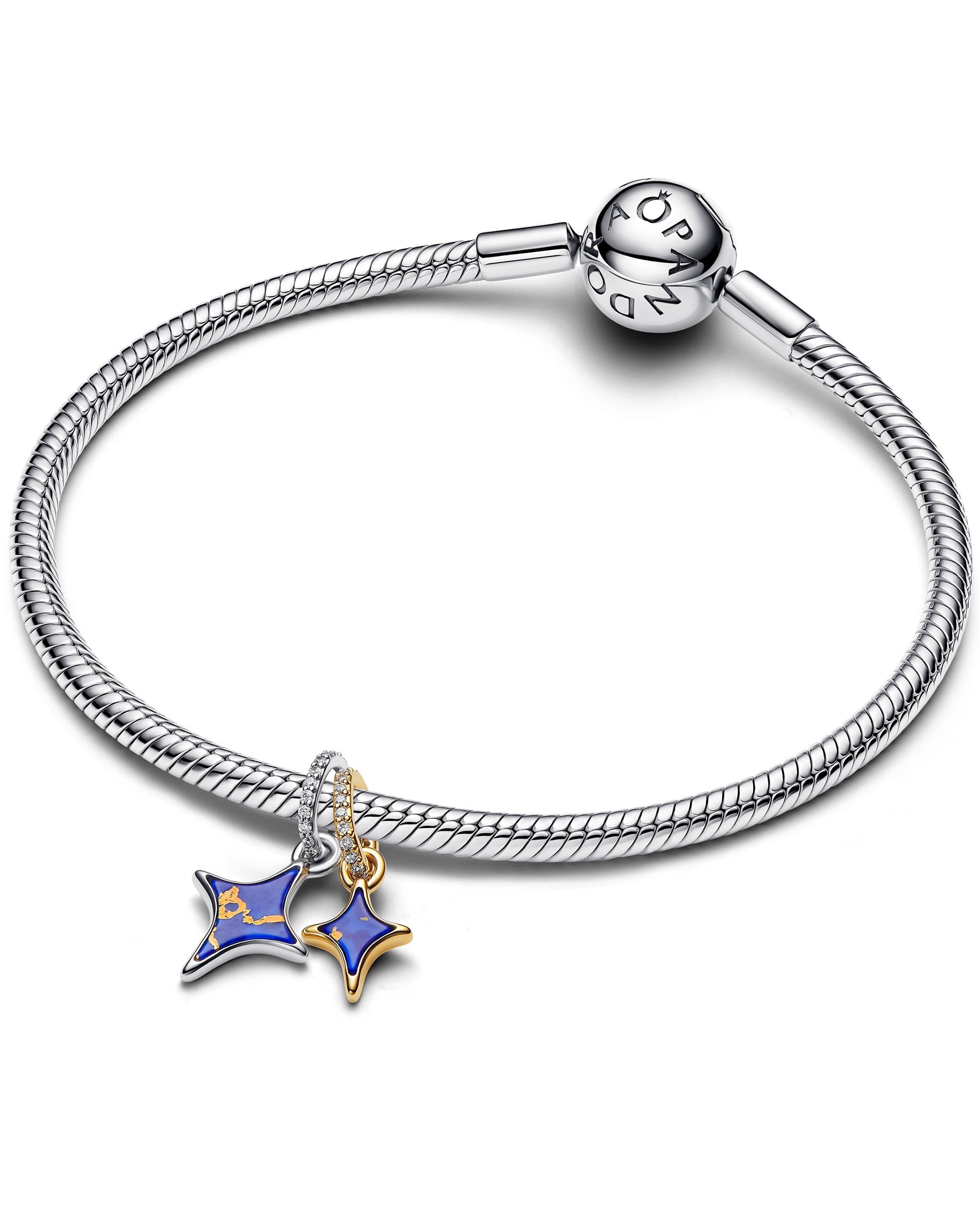 Imagen 2 de Charm colgante doble estrellas divisibles - PANDORA - Azul Azul