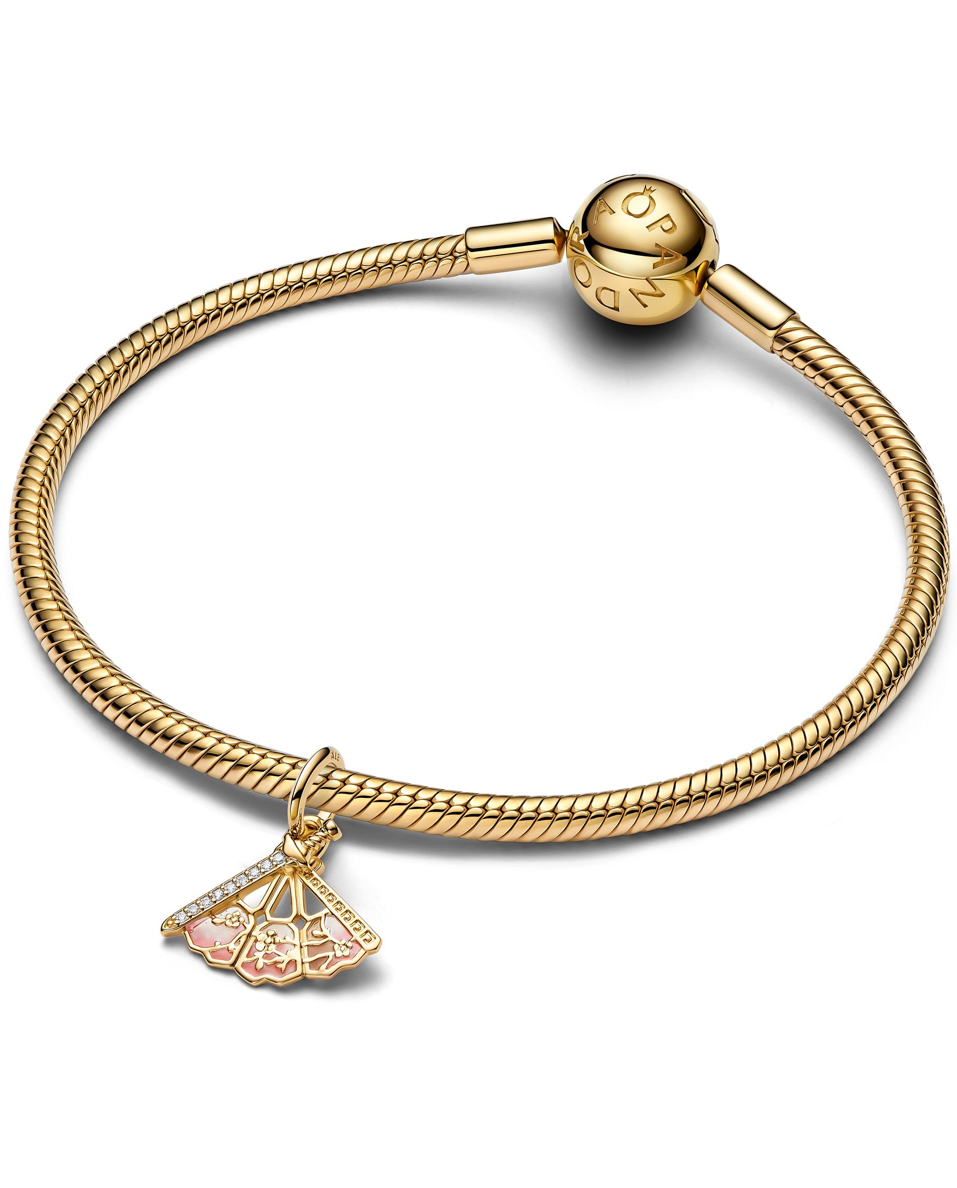 Charm colgante abanico de mulán de disney - PANDORA - Rosa Rosa-3