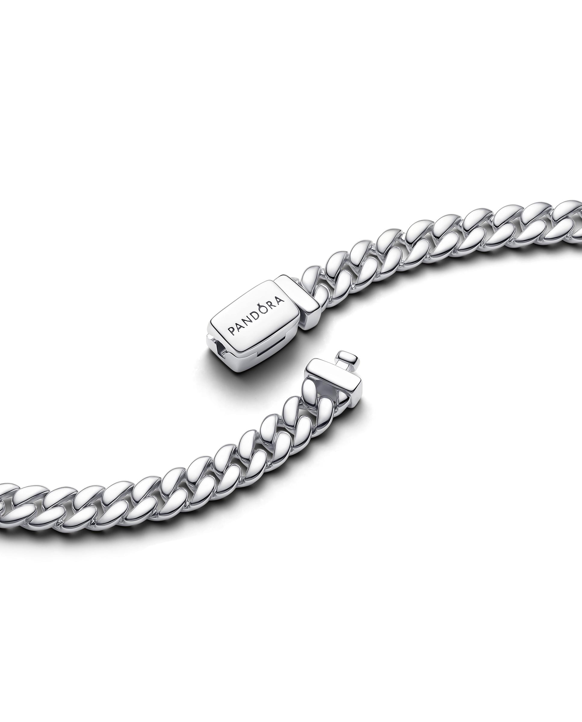 Imagen 2 de Collar cadena cubana - PANDORA - Plateado Plateado