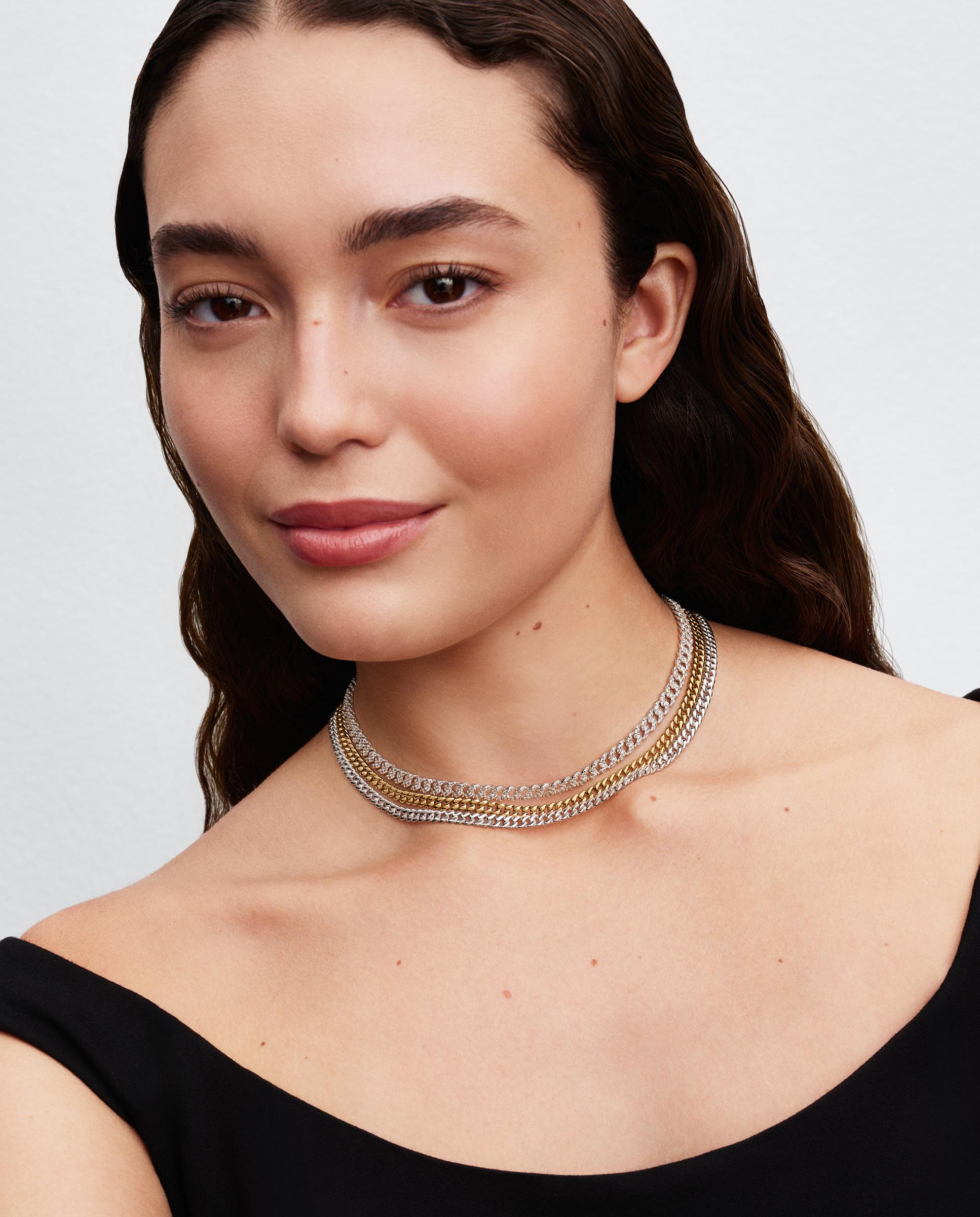Imagen 4 de Collar cadena cubana - PANDORA - Plateado Plateado