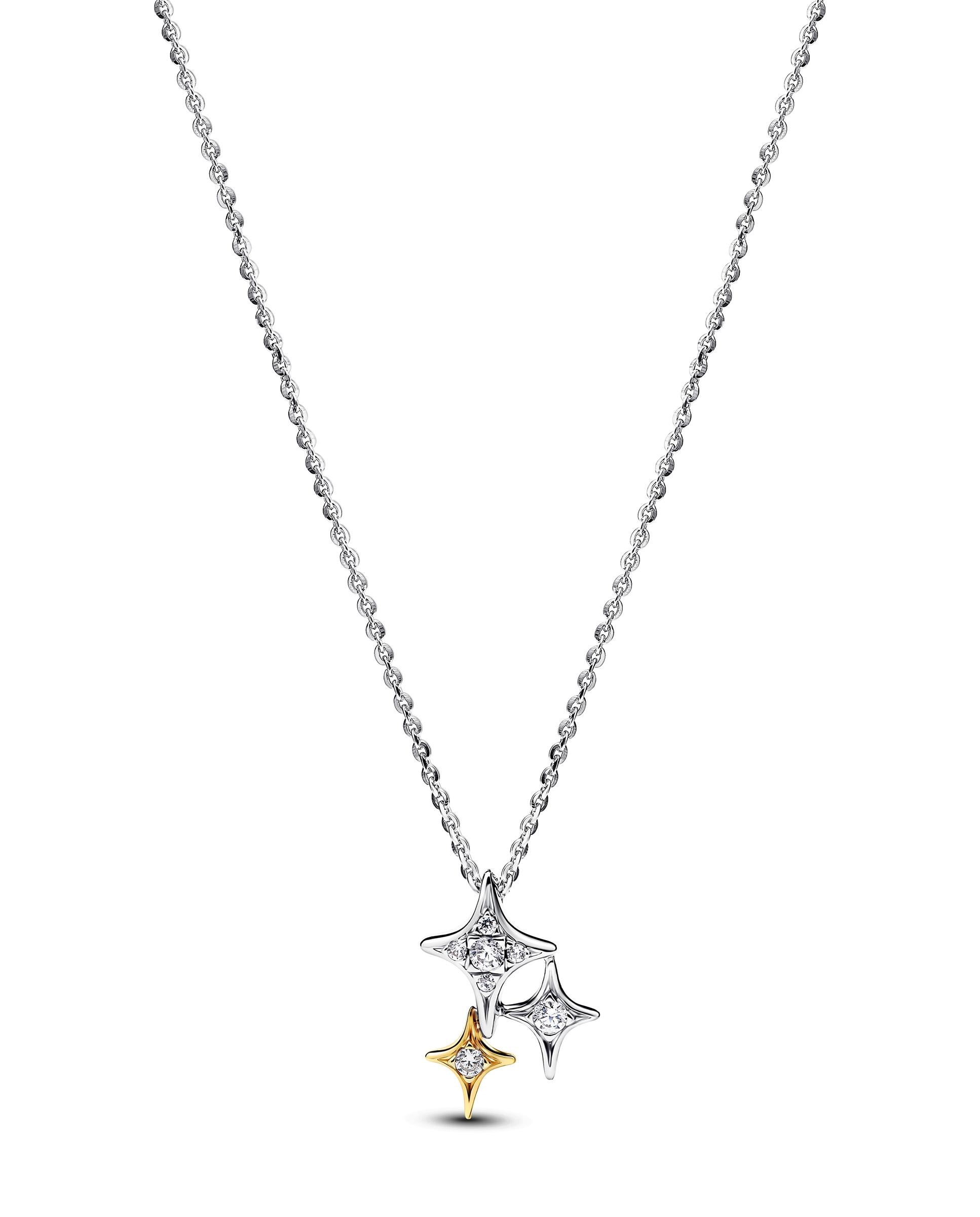 Imagen 3 de Collar triple estrella - PANDORA - Blanco Blanco