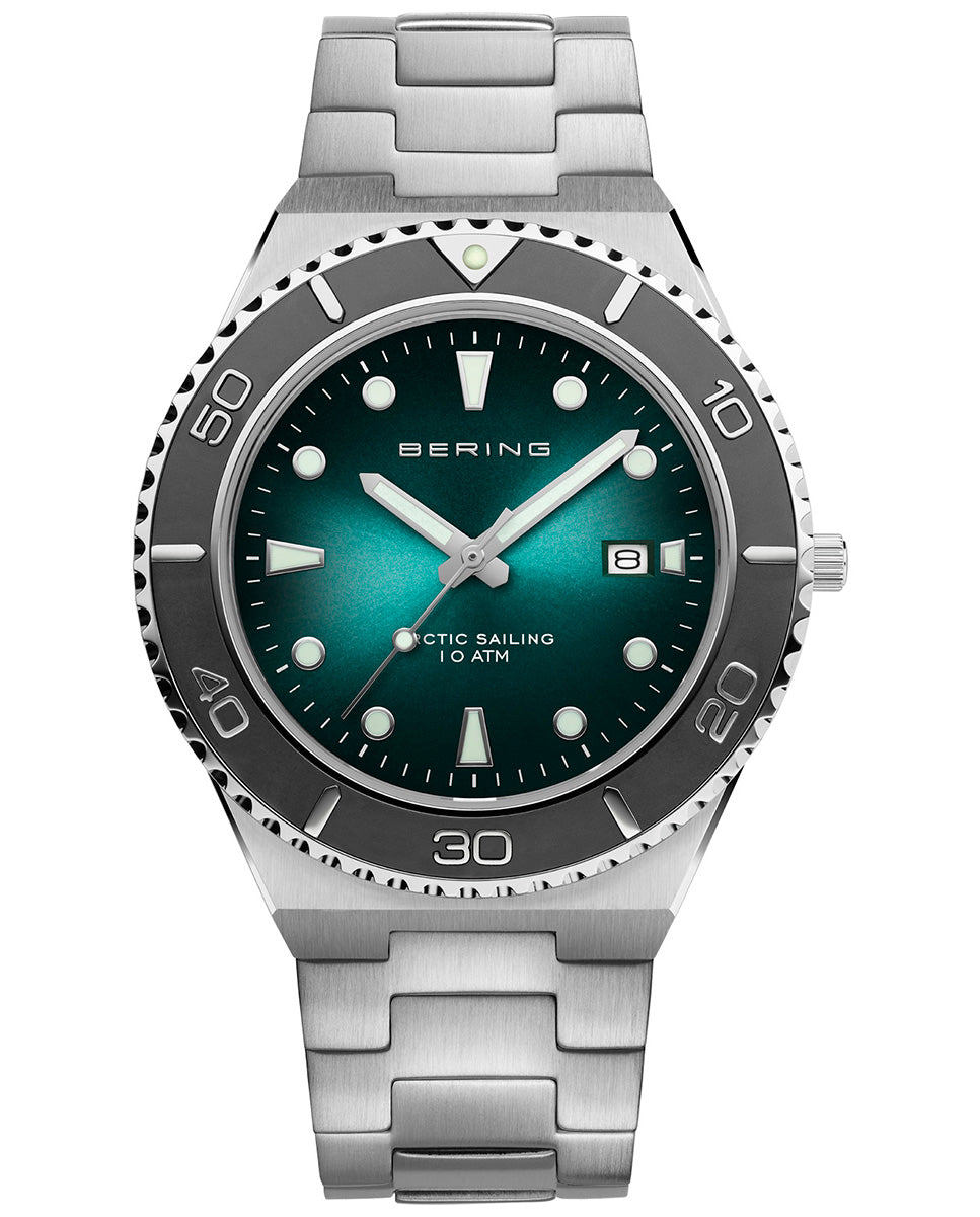 Bering - Reloj de hombre Classic 18940-708 de acero y esfera gris.