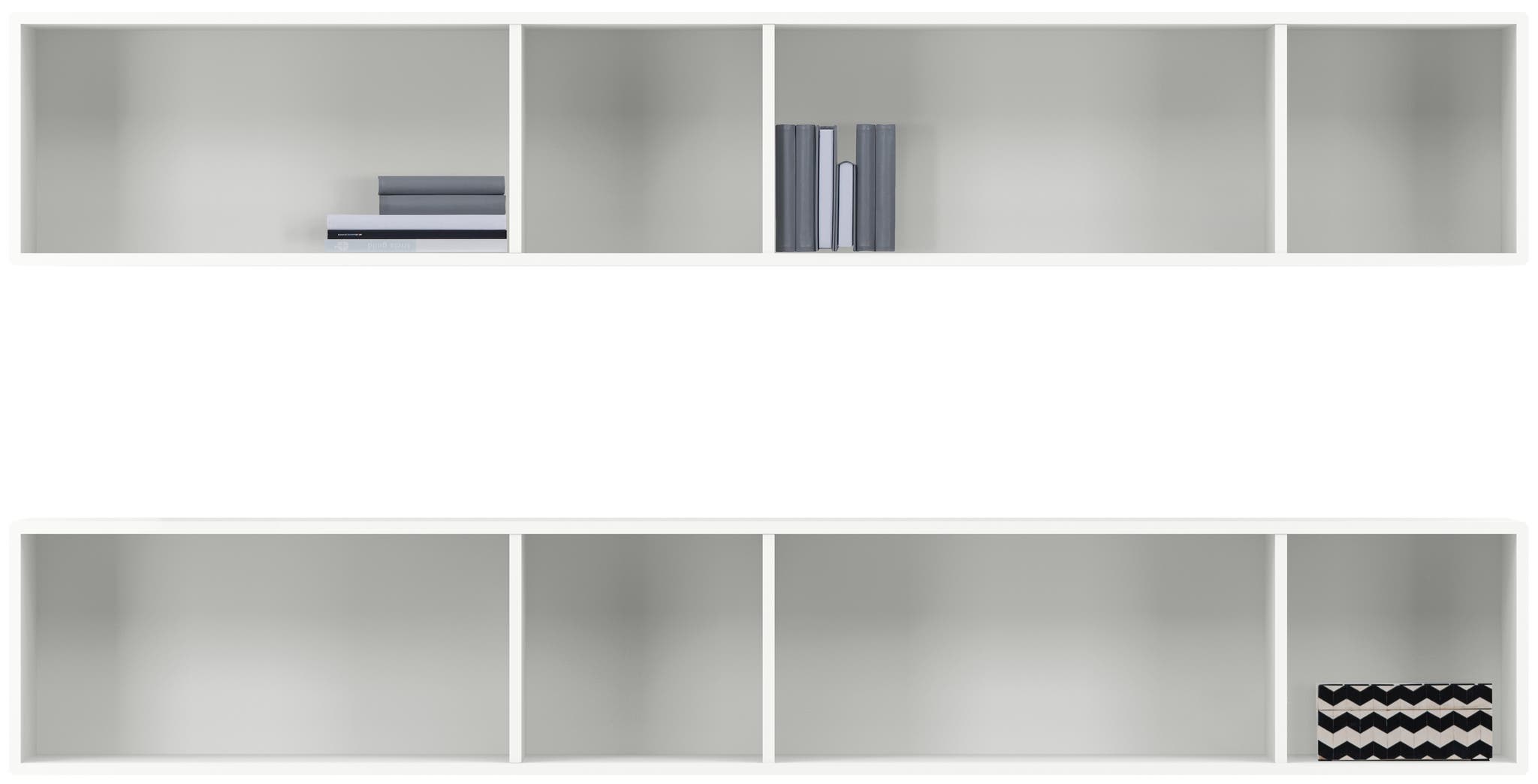 Imagen 2 de Estantería de melamina lacada Como BoConcept - Gris oscuro Gris oscuro