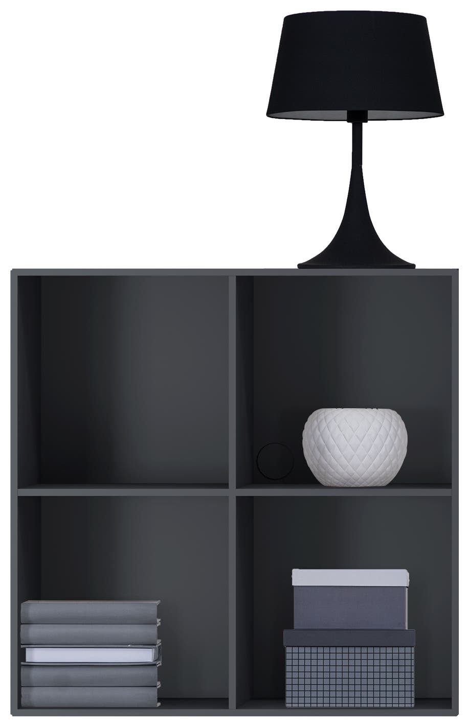 Estantería de melamina lacada Como BoConcept - Gris oscuro Gris oscuro-2